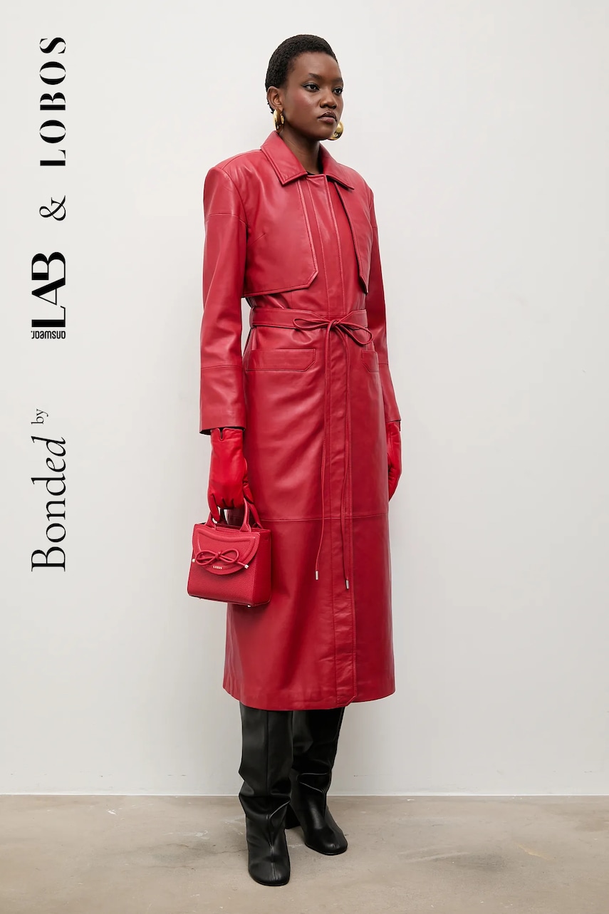 Kožený kabát Bonded by Answear.LAB & LOBOS