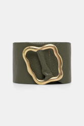 Kožený pásek Answear.LAB dámský, zelená barva