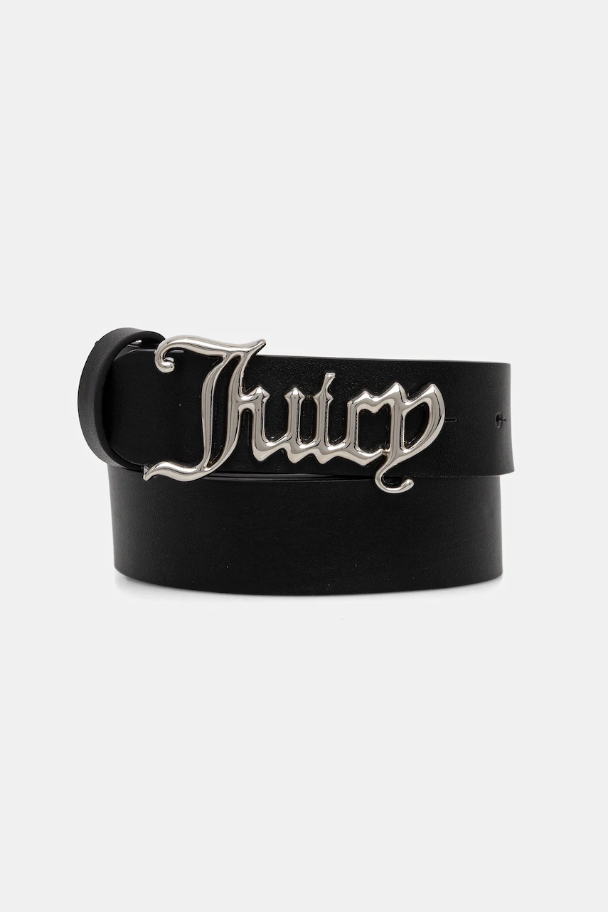 Kožený pásek Juicy Couture JC dámský, černá barva, WIJJ98539WL7