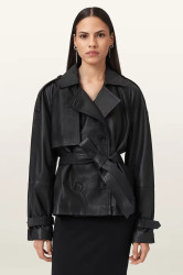 Kožený trenčkot AllSaints REED