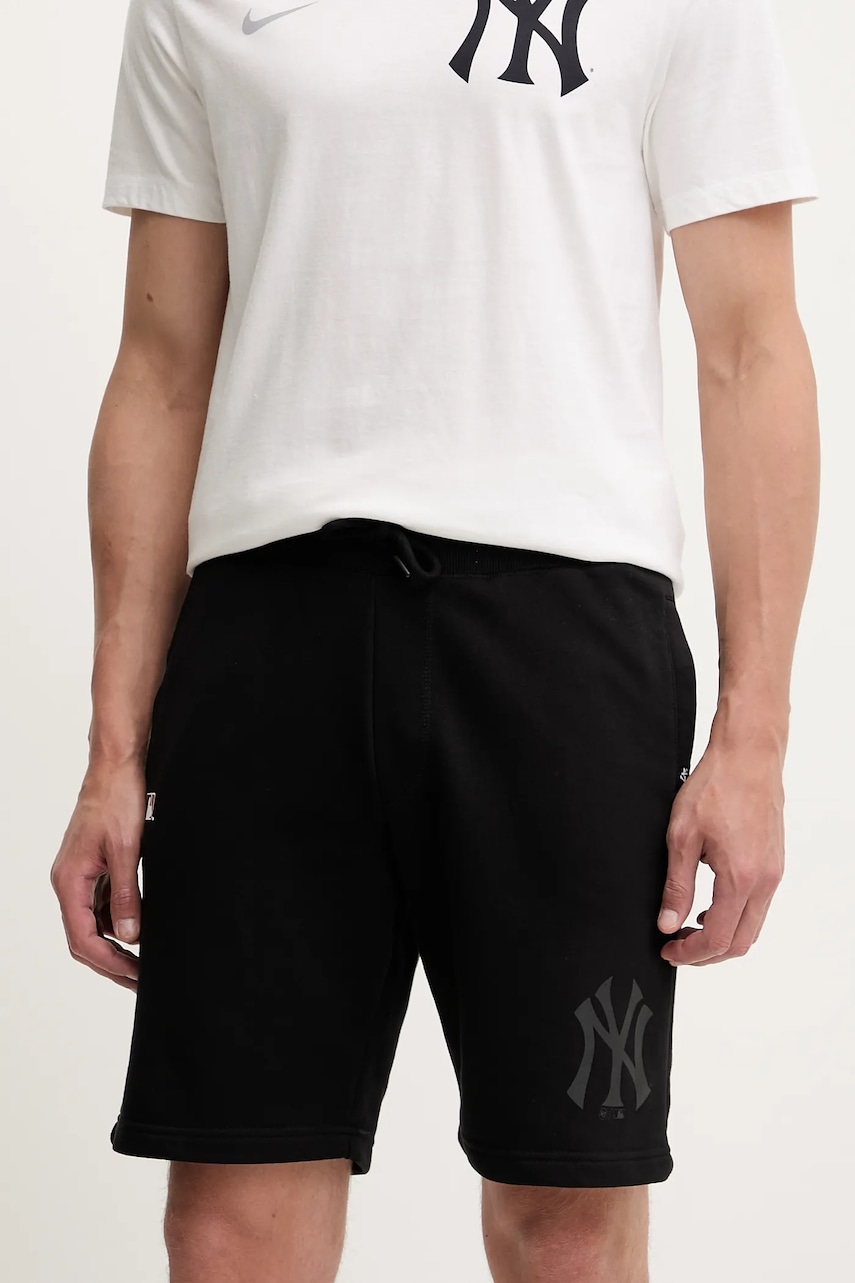Kraťasy 47 brand MLB New York Yankees pánské, černá barva, BB017PEMIHS615126JK