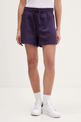 Kraťasy adidas adidas x Z.N.E dámské, fialová barva, s potiskem, high waist, JW7762