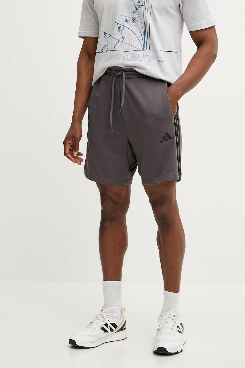 Kraťasy adidas Essentials pánské, fialová barva, JE6422