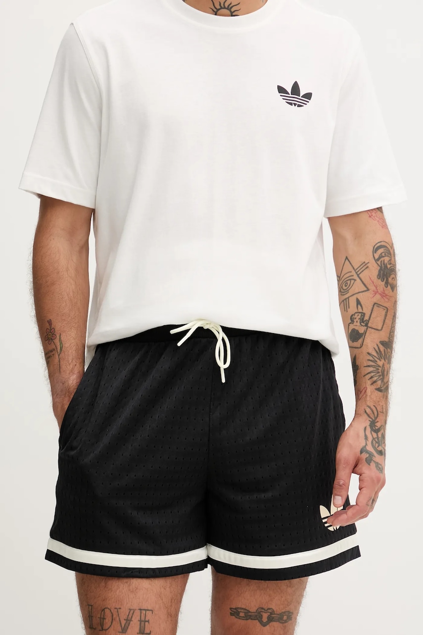 Kraťasy adidas Originals Lifestyle Basketball pánské, černá barva, JD5198