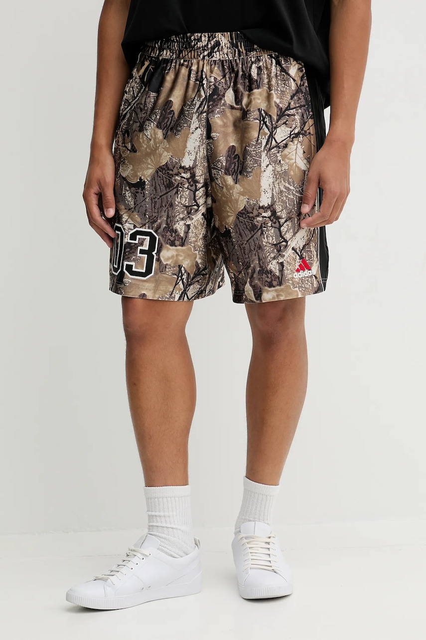 Kraťasy adidas Originals OG Camo Short pánské, béžová barva, KD6259