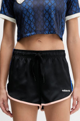 Kraťasy adidas Originals Sprinter Shorts dámské, černá barva, s aplikací, high waist, JP1815