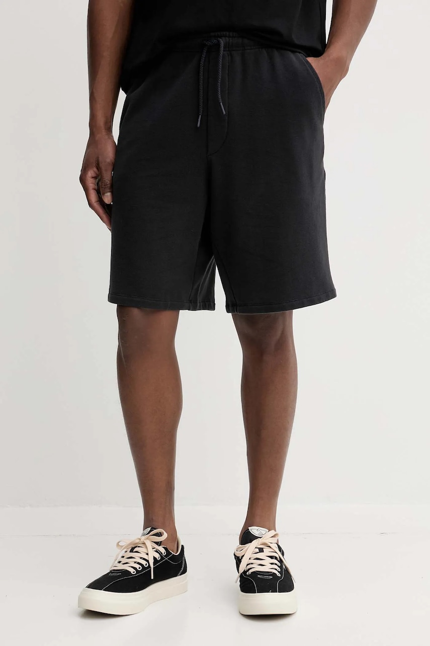Kraťasy American Vintage pánské, černá barva, MATU09A