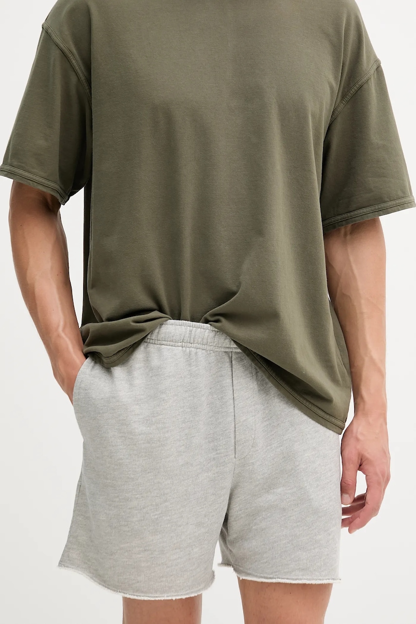 Kraťasy American Vintage pánské, šedá barva, MZOF09AE25