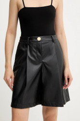 Kraťasy Armani Exchange dámské, černá barva, high waist, XW001265 AF16106