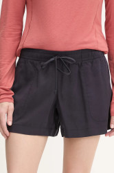 Kraťasy Jack Wolfskin Montero dámské, tmavomodrá barva, high waist, A63889