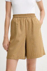 Kraťasy MAX&Co. dámské, hnědá barva, high waist, 2526146051200