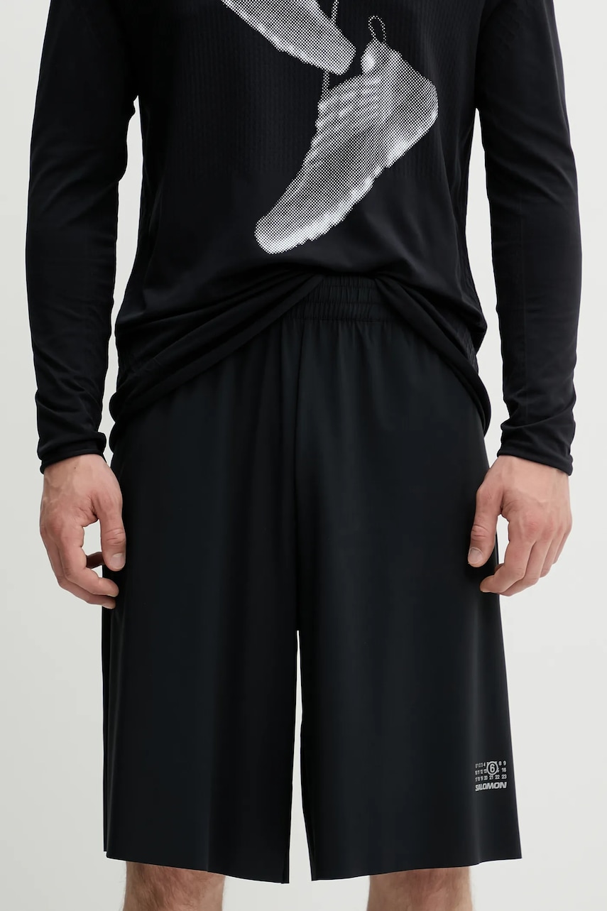 Kraťasy MM6 Maison Margiela x Salomon pánské, černá barva, SH0MU0017