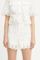 Kraťasy Morgan dámské, bílá barva, high waist, SHENTEL