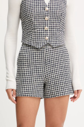 Kraťasy Morgan dámské, černá barva, high waist, SHEAN.F