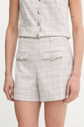 Kraťasy Morgan dámské, šedá barva, high waist, SHOLO.F