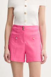 Kraťasy Morgan SHADO.F dámské, růžová barva, high waist, SHADO.F