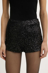 Kraťasy Never Fully Dressed dámské, černá barva, high waist, NFDTR562