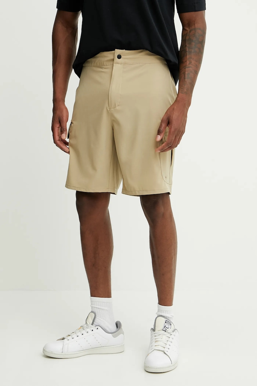 Kraťasy Oakley pánské, béžová barva, FOA406216