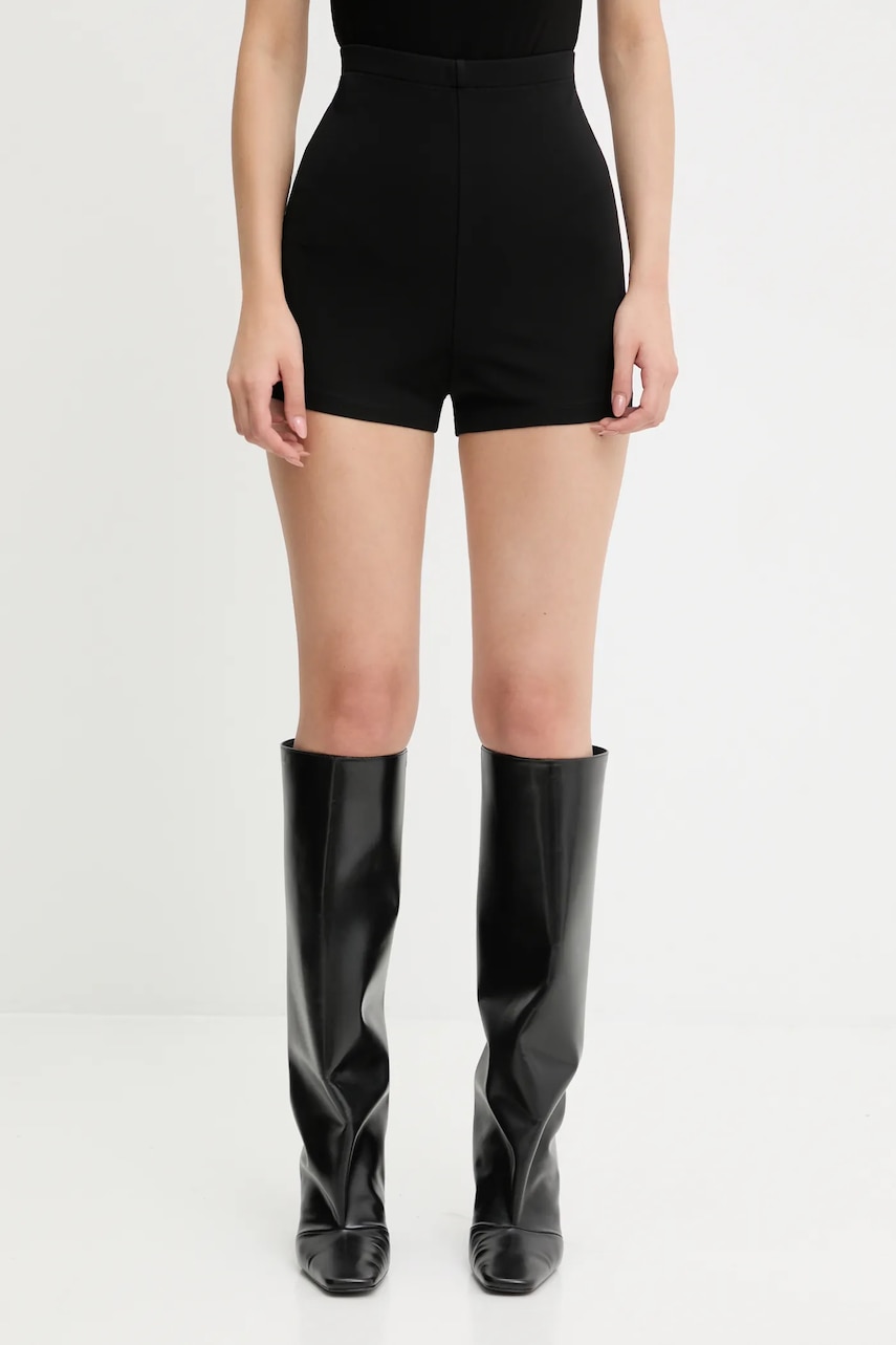Kraťasy Rick Owens Lilies Dirt Bolan Cut Off dámské, černá barva, high waist, LI02E3394.JCVS