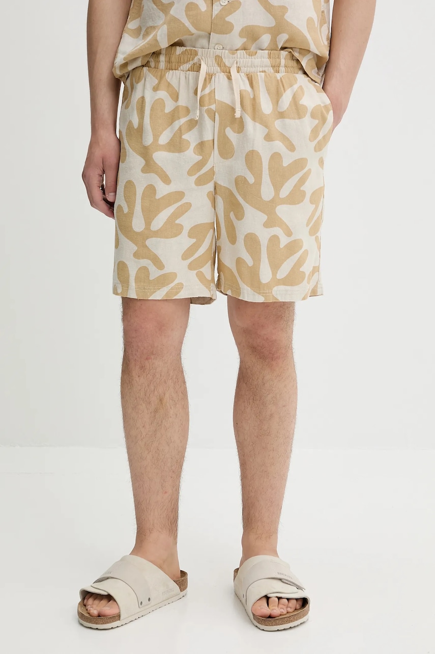 Kraťasy Solid pánské, béžová barva, 21108564