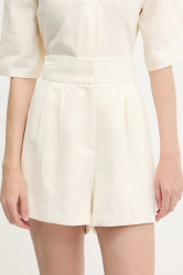 Kraťasy Undress Code dámské, béžová barva, high waist, 949