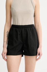 Kraťasy Won Hundred dámské, černá barva, high waist, 3491-13056