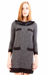 Krátké šaty LOVE MOSCHINO šedé