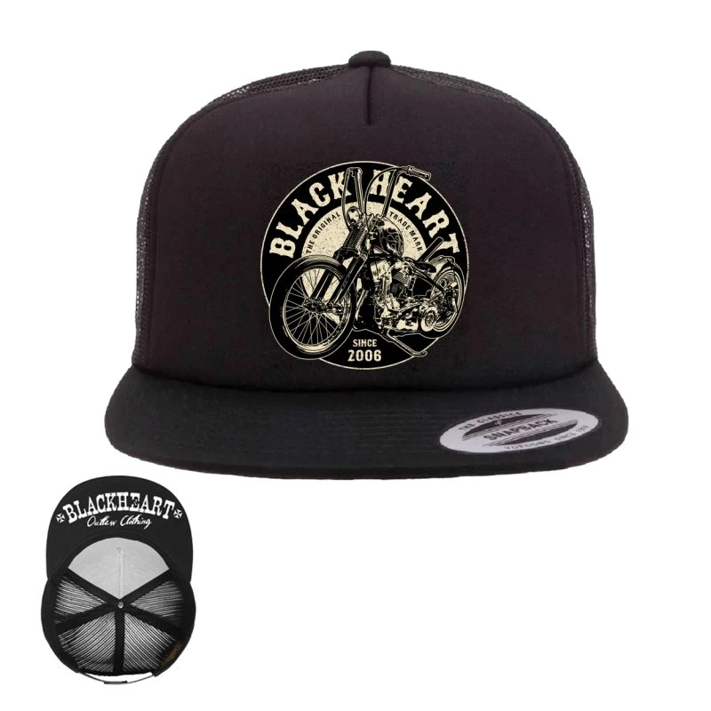 Kšiltovka BLACK HEART Chopper King Trucker BLK černá