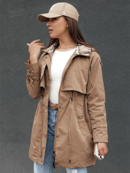 Kurtka damska parka FASHLOVE ciemnobeżowa Dstreet