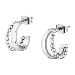 La Petite Story Designové kruhové náušnice z oceli Earrings LPS01AYQ135