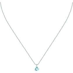 La Petite Story Něžný stříbrný náhrdelník s modrým srdíčkem Silver LPS10AWV32