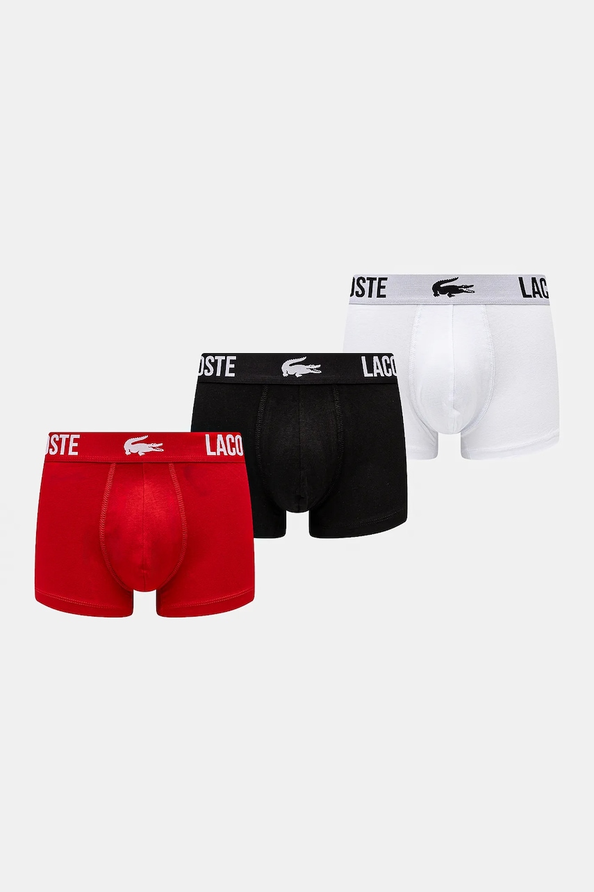 Lacoste  Boxerky pánské bavlněné s elastanem 3-pack