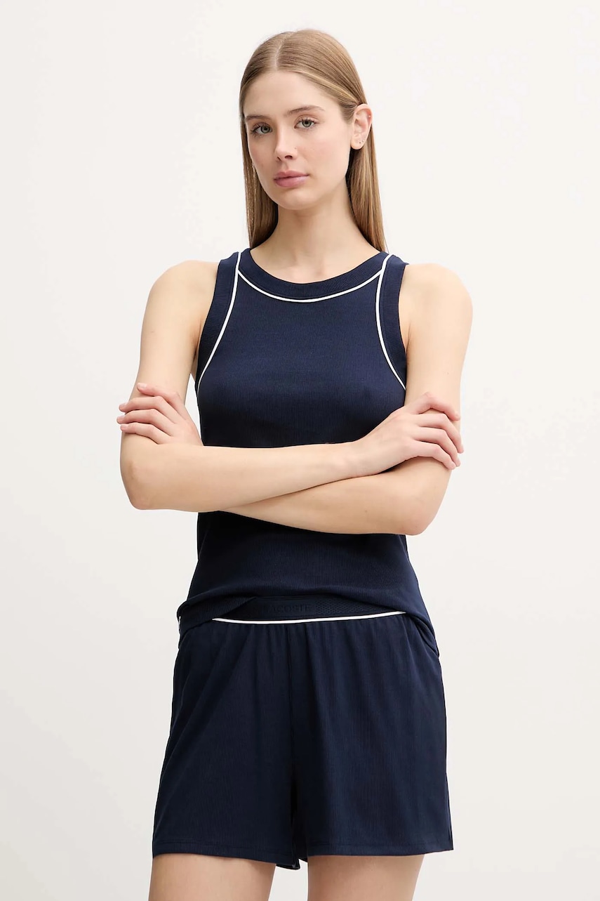 Lacoste  dvoudílné pyžamo dámské bavlněné s elastanem