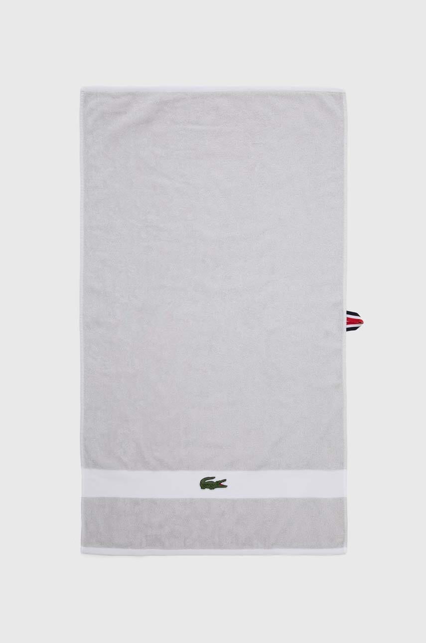 Lacoste  Malý bavlněný ručník  L Casual Argent 55 x 100 cm