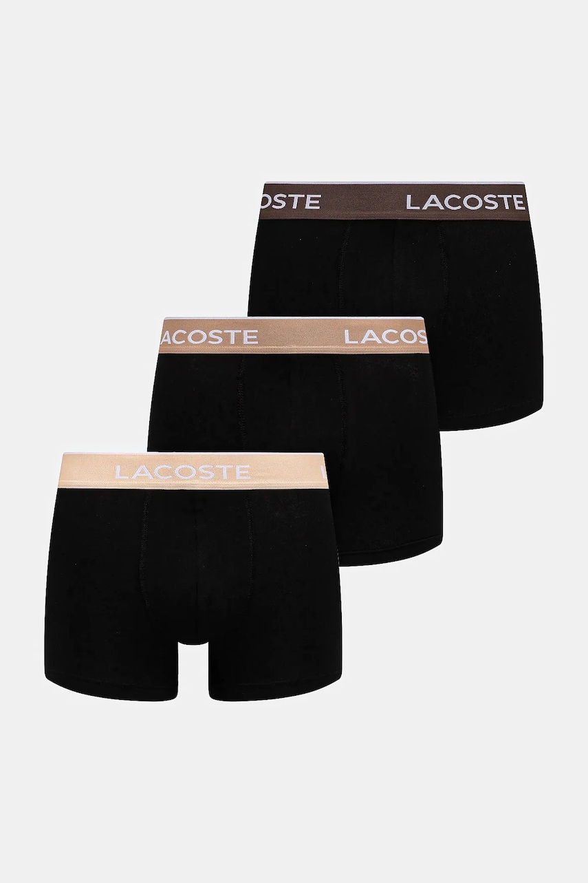 Lacoste  přiléhavé boxerky pánské bavlněné s elastanem 3-pack