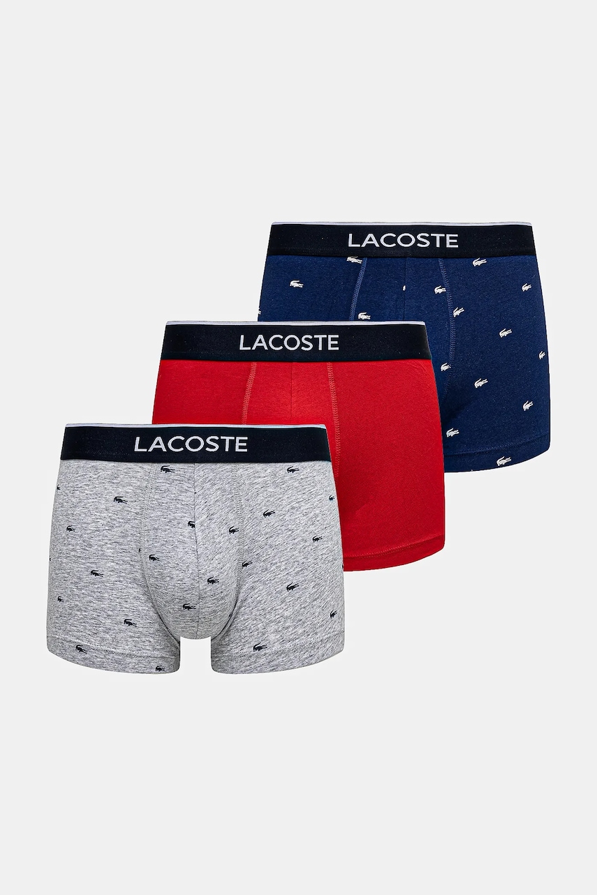 Lacoste  přiléhavé boxerky pánské bavlněné s elastanem 3-pack