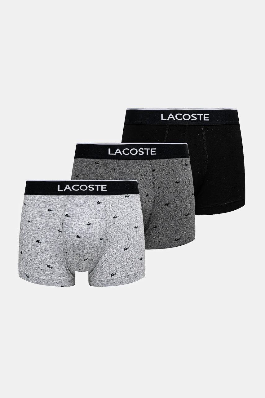 Lacoste  přiléhavé boxerky pánské bavlněné s elastanem 3-pack