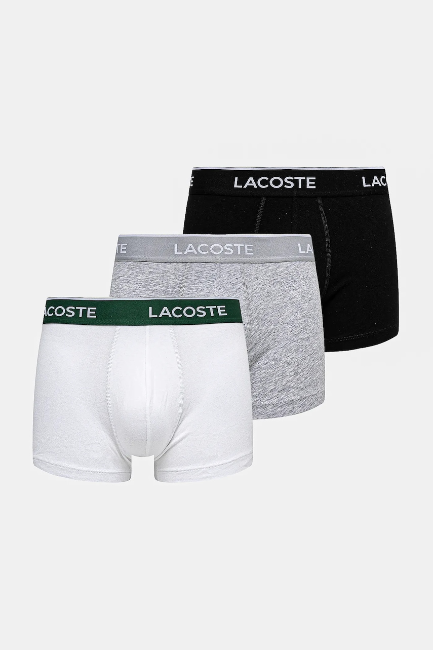 Lacoste  přiléhavé boxerky pánské bavlněné s elastanem 3-pack