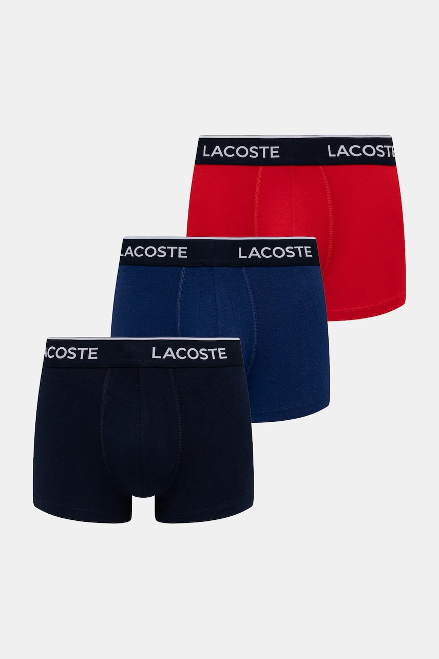 Lacoste  přiléhavé boxerky pánské bavlněné s elastanem 3-pack