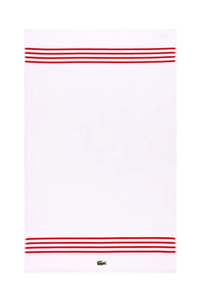 Lacoste  Středně velký bavlněný ručník  LCOURTLI Rouge 90 x 150 cm