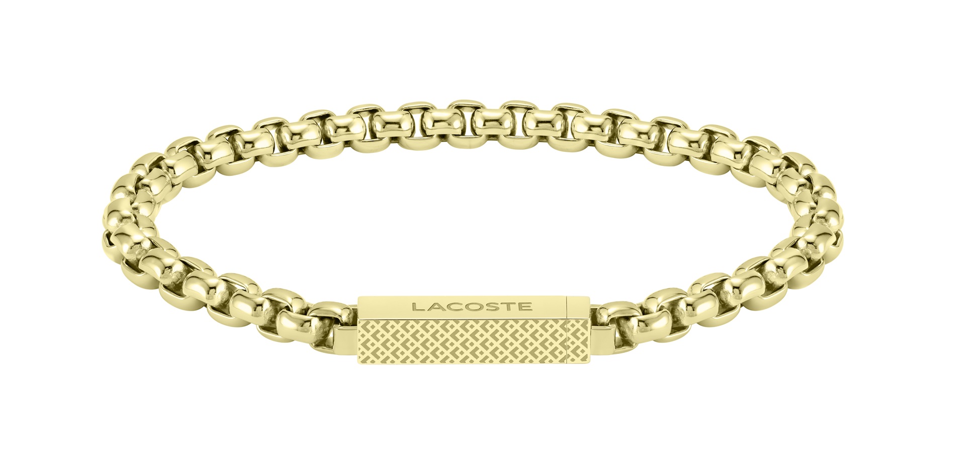 Lacoste Stylový pozlacený náramek pro muže L`Essentiel 2040124 19 cm