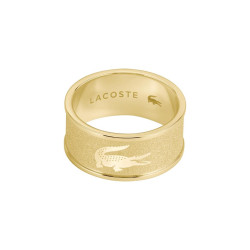 Lacoste Stylový pozlacený prsten pro muže Backhand 2040486 62 mm