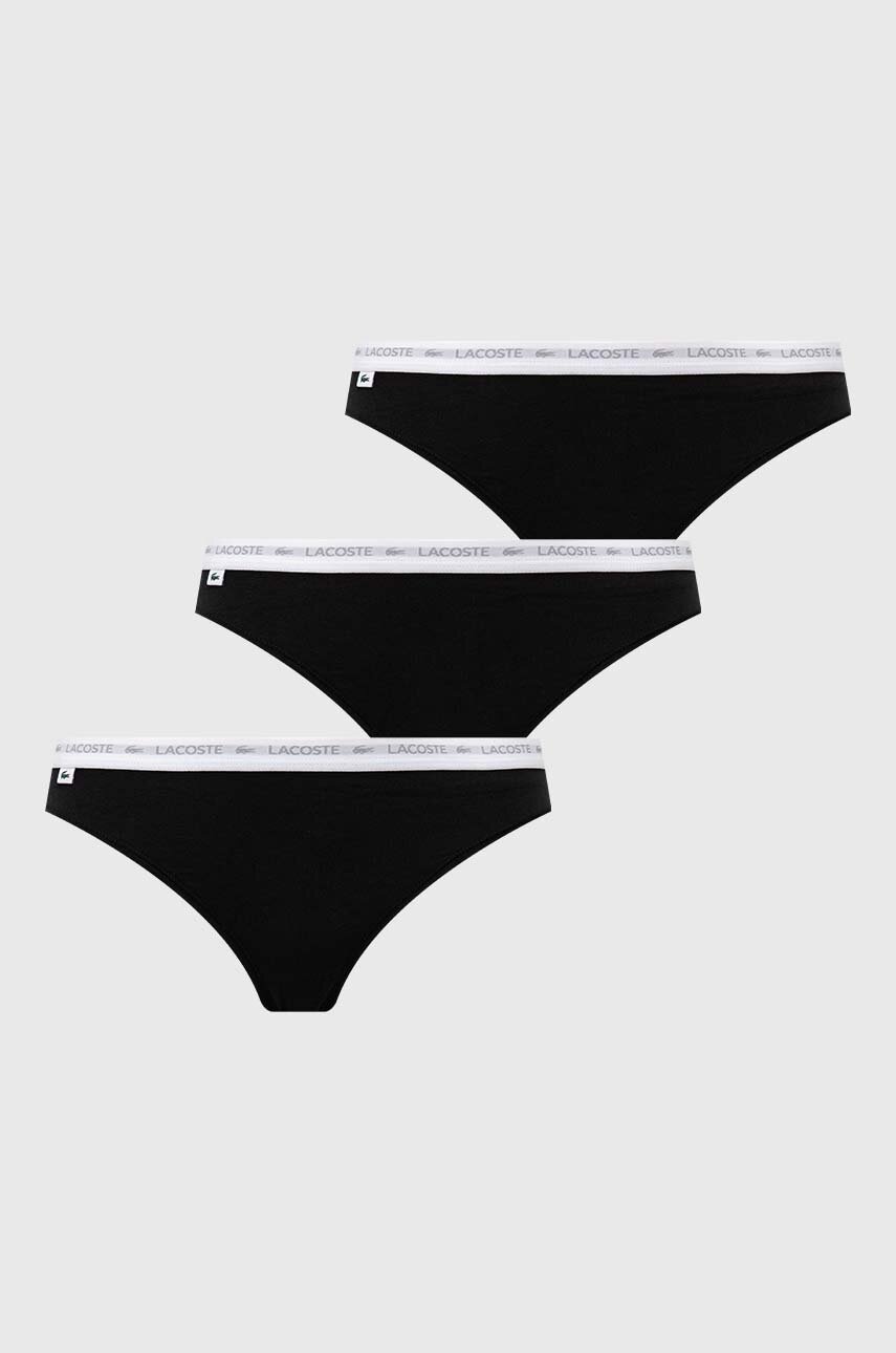 Lacoste  tanga dámské bavlněné s elastanem 3-pack
