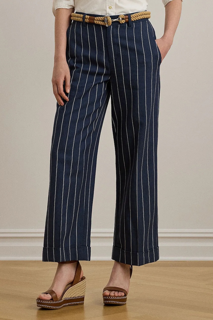 Lauren Ralph Lauren  Kalhoty s příměsí lnu