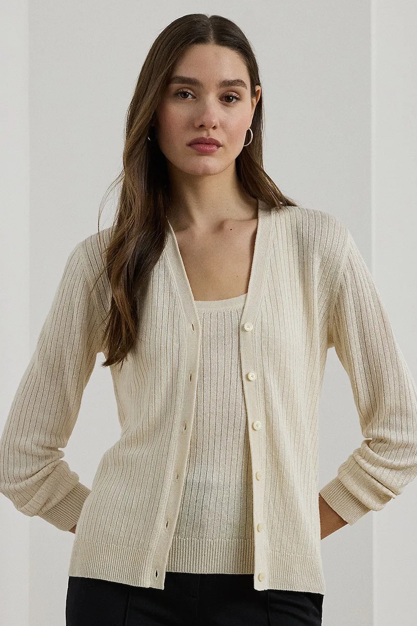 Lauren Ralph Lauren  Lněný kardigan