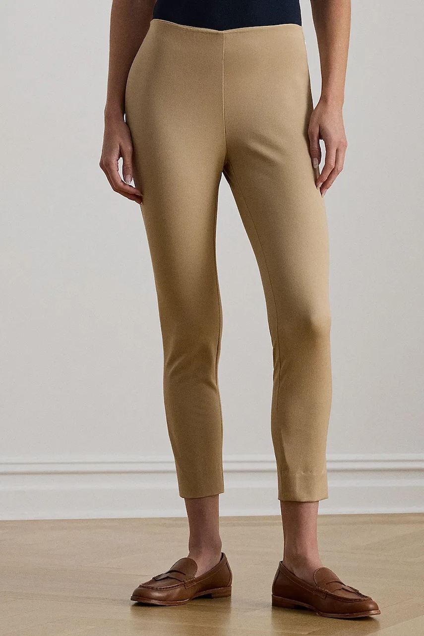 Lauren Ralph Lauren  slim fit kalhoty ženské s viskózou