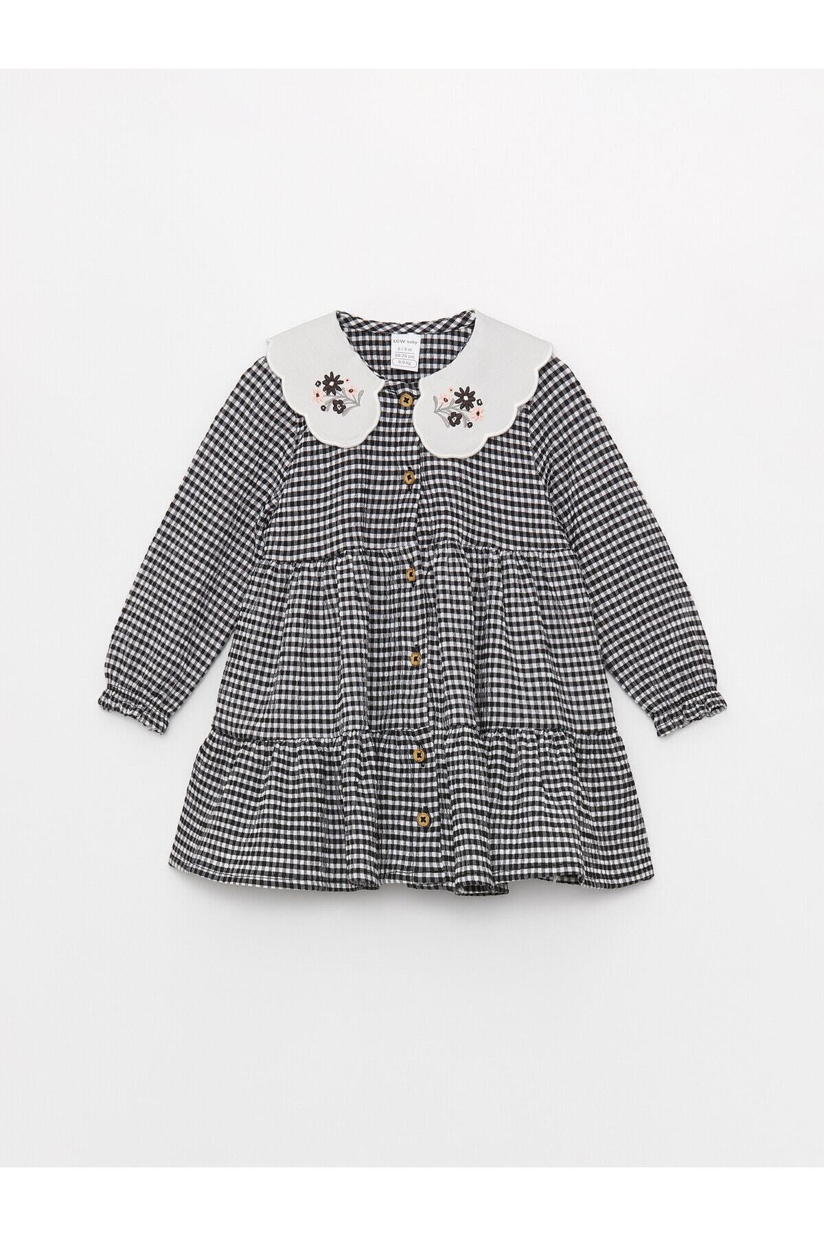 LC Waikiki Bebe Collar Plaid Baby Girl Dress