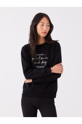 LC Waikiki Crew Neck Printed Long Sleeve Women's Sweatshirt