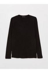LC Waikiki Crew Neck Self-Patterned Long Sleeve Women's Knitwear Sweater