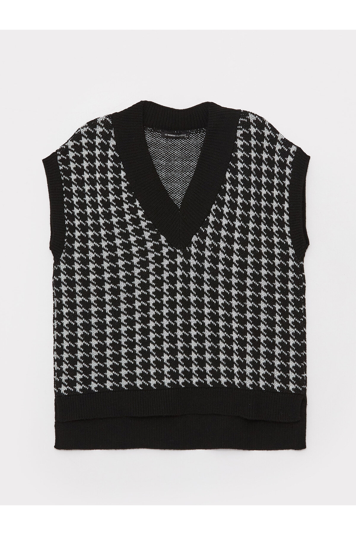 LC Waikiki Dámský oversize pletený svetr se vzorem V-Neck